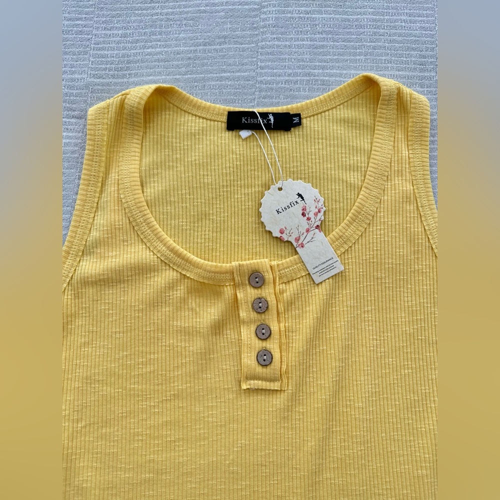 NWT Kissfix Ribbed Tank Top - Picture 3 of 7